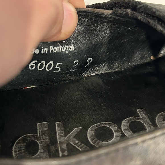 DKode Black + Grey Leather Mary Jane Flats | 38 - Picture 6 of 6